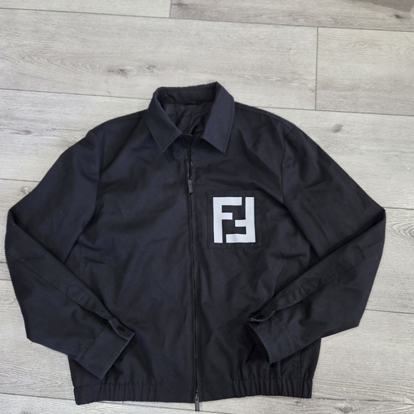 Fendi | Jackets & Coats | Fendi Graphic Print Bomber Jacket | Poshmark